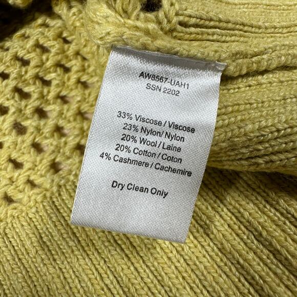 ATM Anthony Thomas Melillo NWT Ombre Open Stitch Cardigan Sweater Size S Yellow - Picture 7 of 10